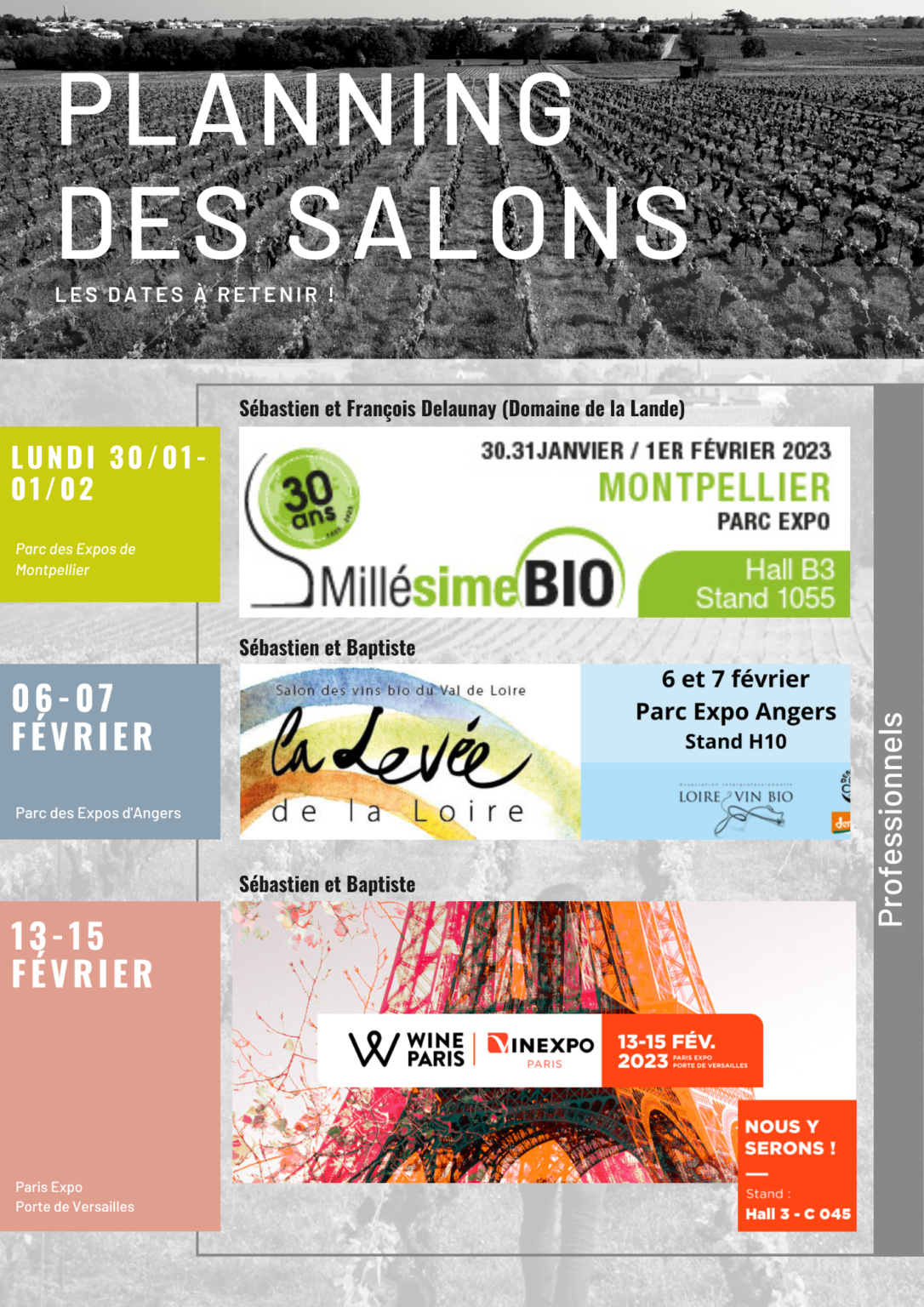 Planning Des Salons Professionnels 2023